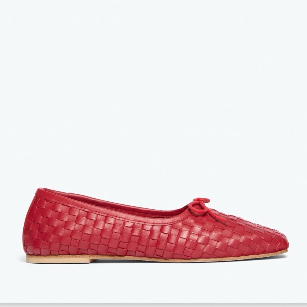 EUC Freda Salvador Jada Square Toe Ballet Flats in Red Size 10 - Picture 4 of 16
